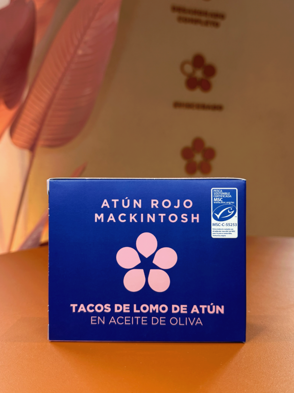 Conserva de tacos de lomo de atún rojo salvaje en aceite de oliva