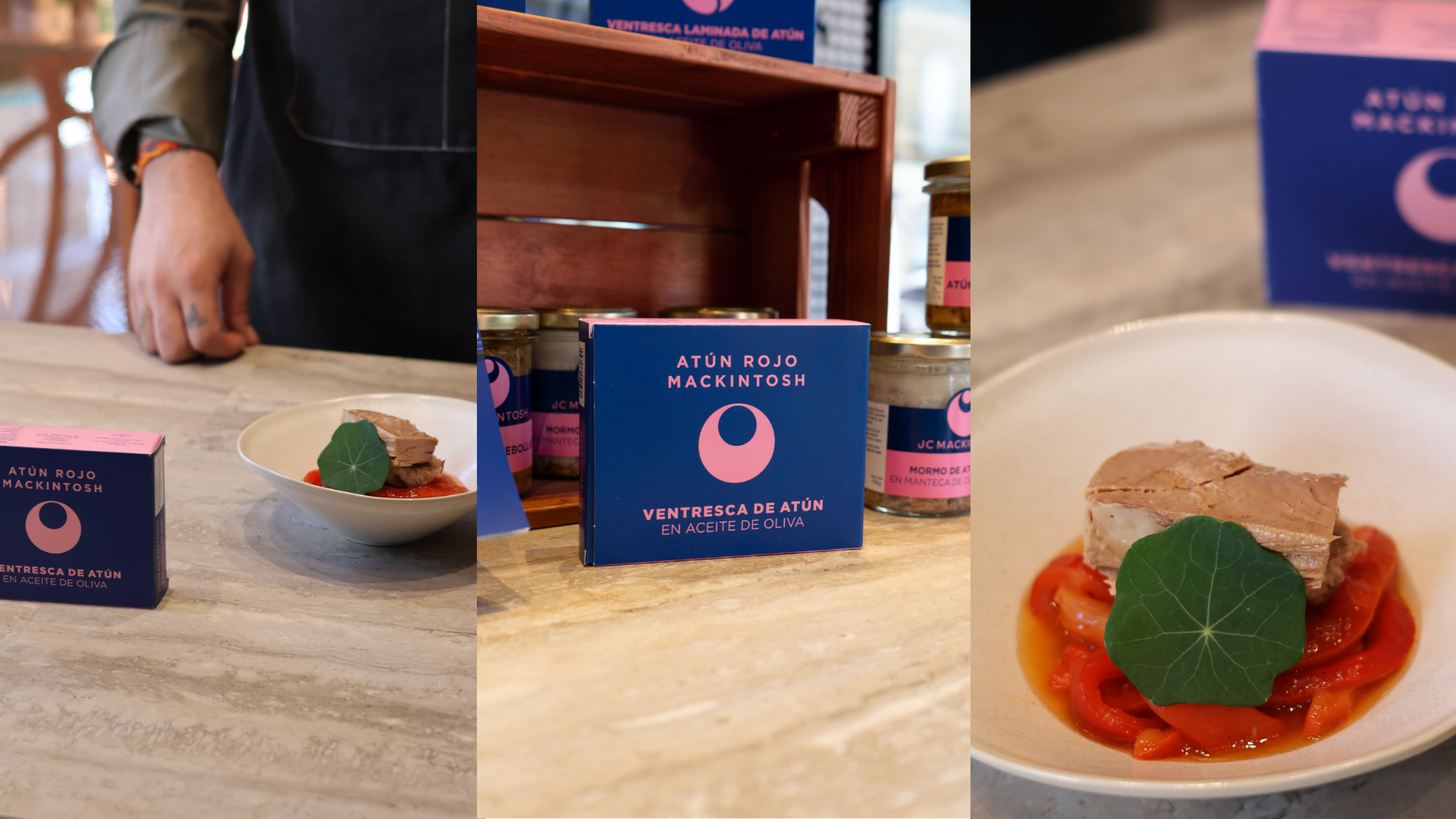 Receta de ventresca de atún rojo con pimientos confitados | JC Mackintosh